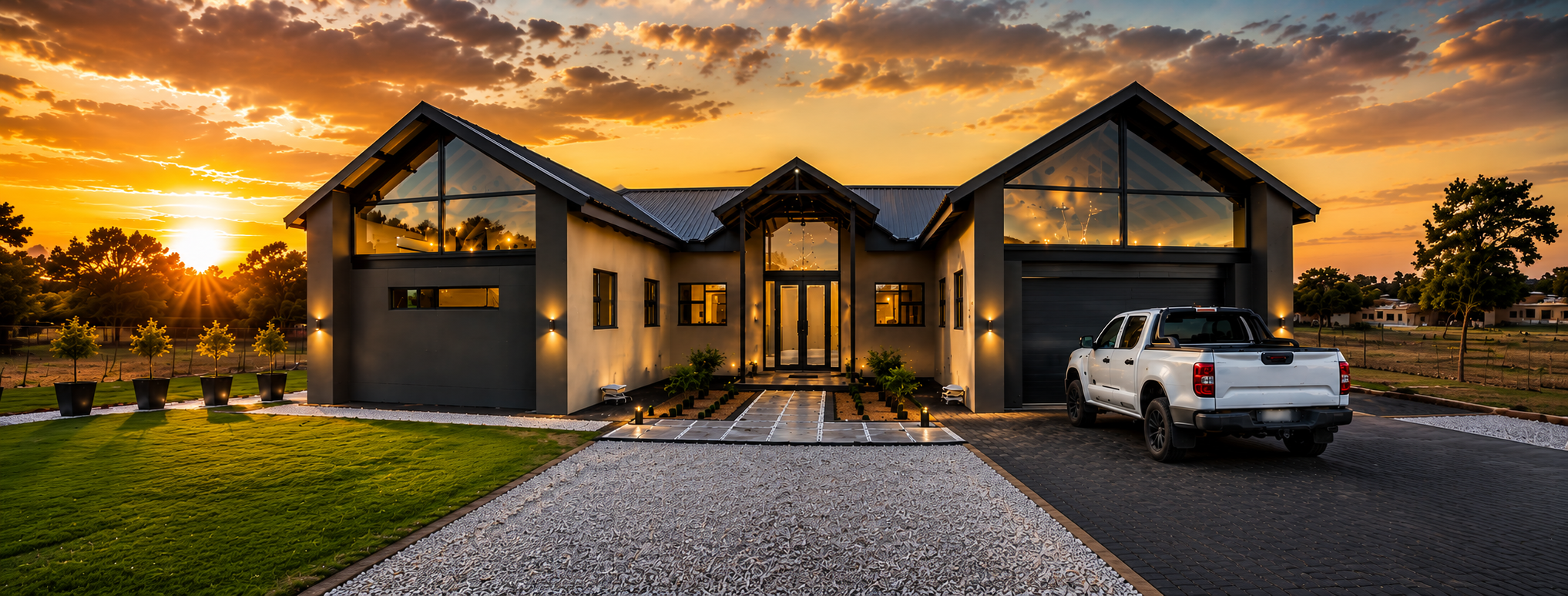 Completed exterior of Swaeltjie New Home